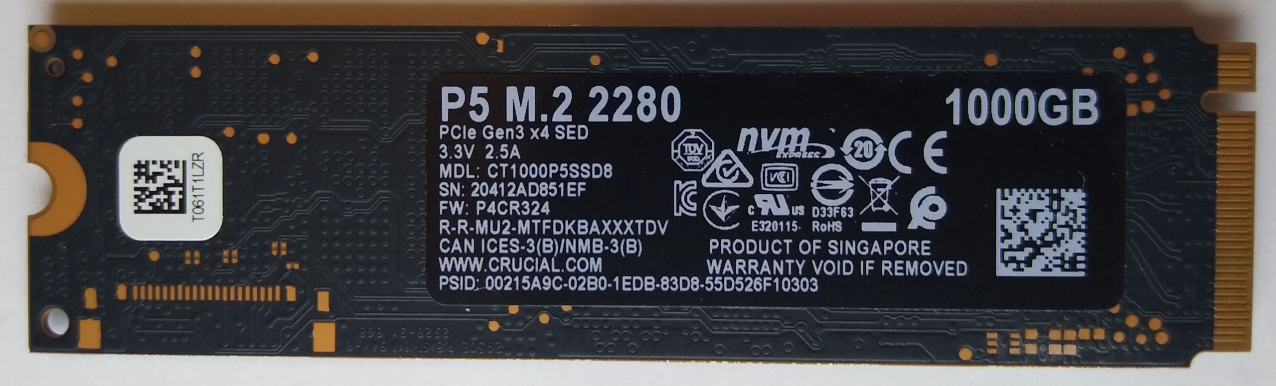 Crucial P5 M.2 NVMe SSD Review
