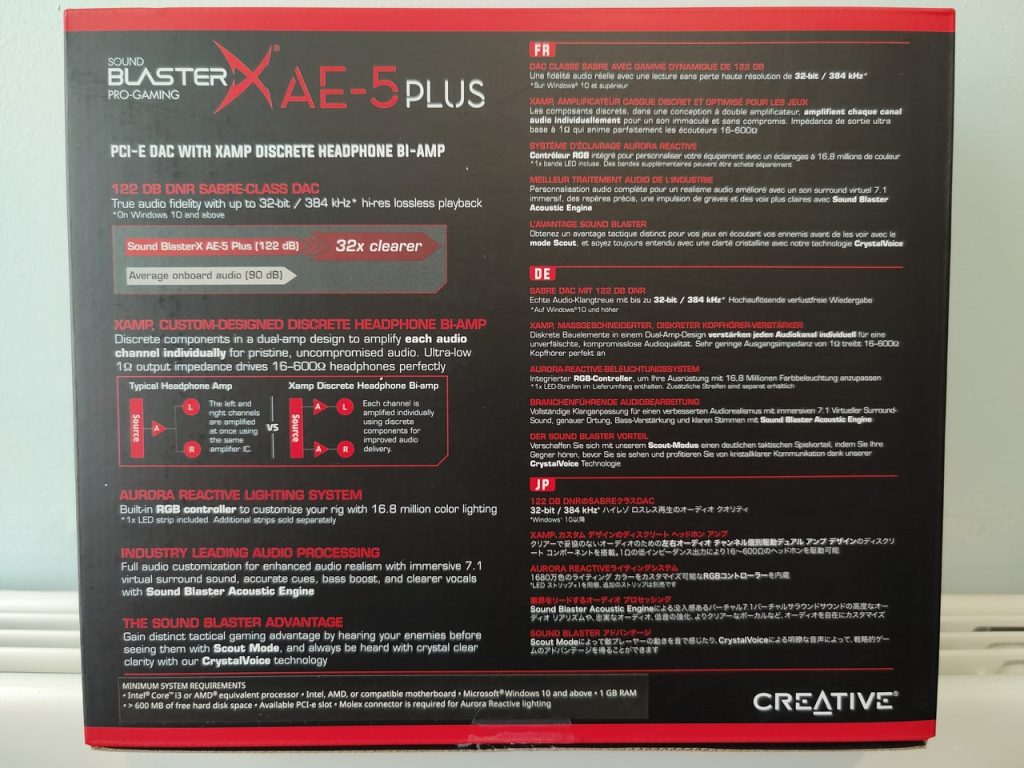 Sound Blaster X AE-5 Plus: Sound Card Review