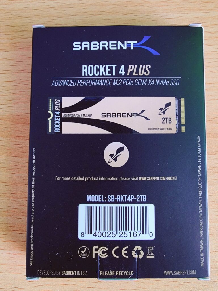 Sabrent Rocket 4 Plus Drive Physical