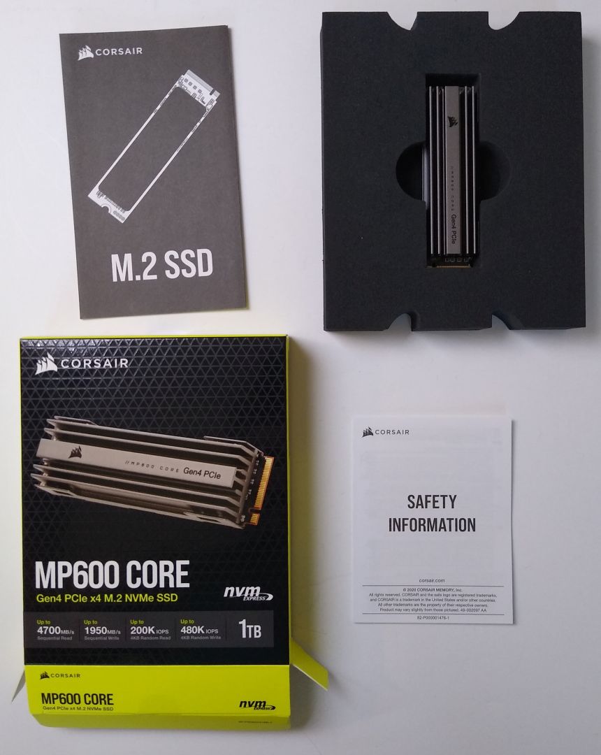 Corsair MP600 CORE 1TB NVMe PCIe Gen 4x4 SSD