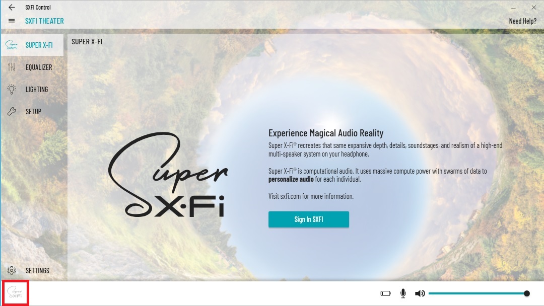 SXFI Button