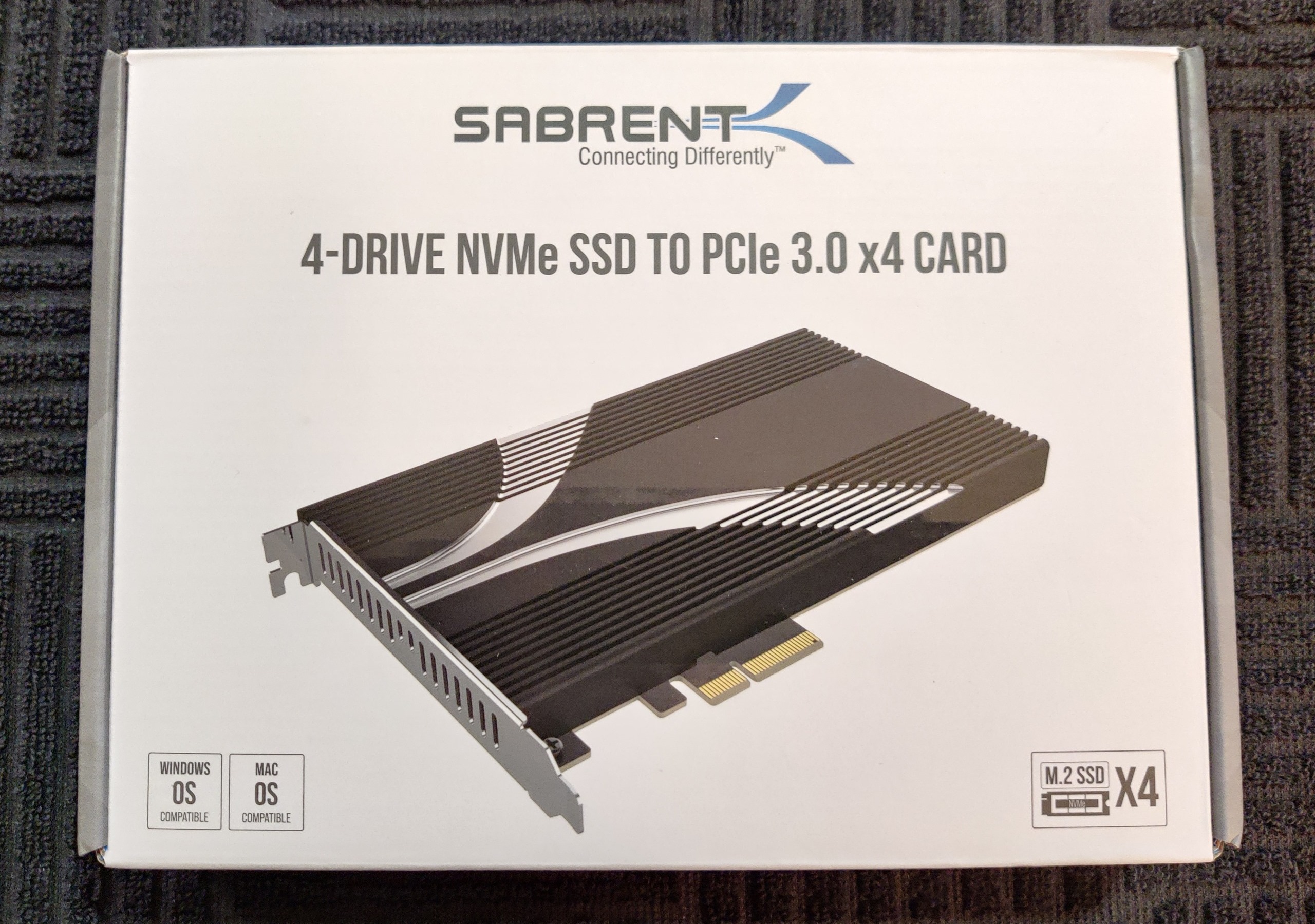 Sabrent 4-Drive NVMe M.2 SSD to PCIe 3.0 x4 Adapter Card Review - ExtremeHW