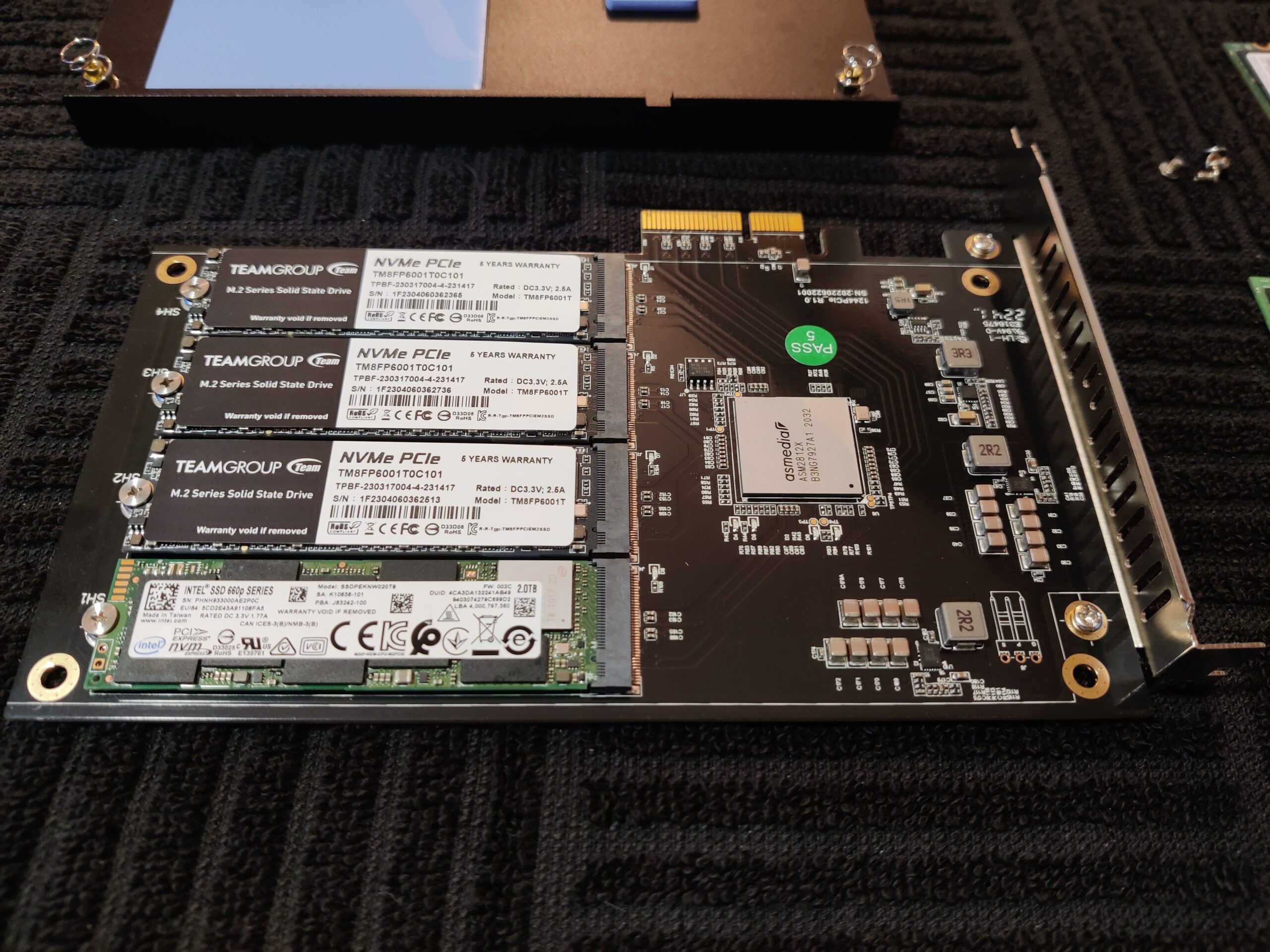 Sabrent 4-Drive NVMe M.2 SSD to PCIe 3.0 x4 Adapter Card Review